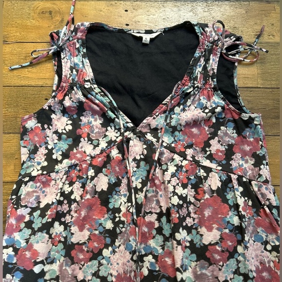 LUCKY BRAND | Women's Cotton Tiered Floral Sleeveless Mini Dress Lined | Size XS - Picture 5 of 12